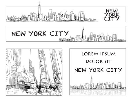 Ney York City Skyline Banner Layout