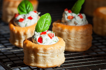 Puff pastry with cream cheese