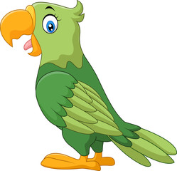 Fototapeta premium Happy parrot cartoon