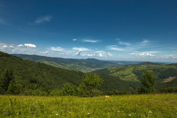 Fototapeta premium Beautiful mountains landscape in Carpathian