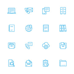 bussines and office line icons