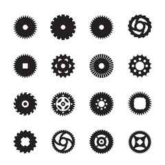 Set of gears. Vector Illustration.