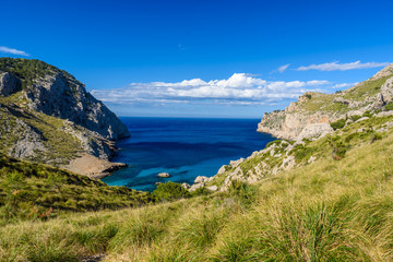 Fototapeta na wymiar Cala figuera at cap formentor - beautiful coast and beach of Mallorca, Spain