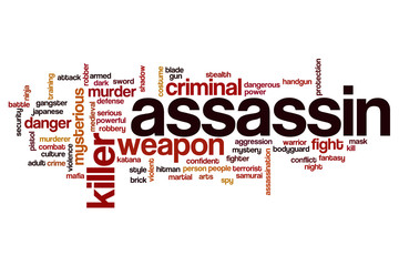 Assassin word cloud concept