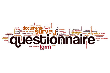 Questionnaire word cloud concept