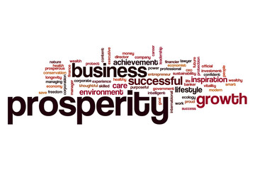 Prosperity word cloud concept