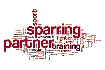Sparring partner word cloud concept