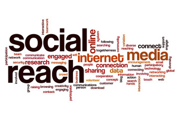 Social reach word cloud concept