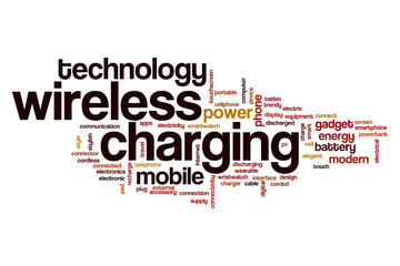 Wireless charging word cloud concept