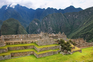 Inca citadel Machu Picchu in Peru