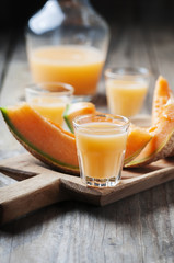 Sweet alcoholic liqueur with melon