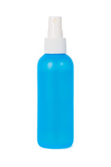 Gel Foam or Liquid Soap Dispenser Pump Plastic blue Bottle, isol