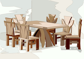 table and chairs