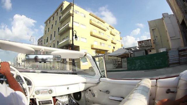 streets of havana cuba from a classic car