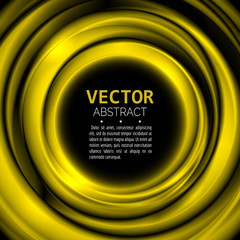 Vector abstract circle swirl. Smooth texture twist.