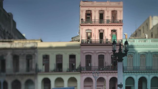 coourful buildings at sunset in havana cuba