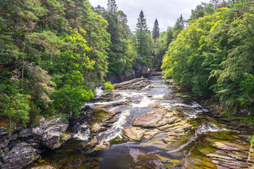 Stream at Invermoriston Village, inverness, Scotland.