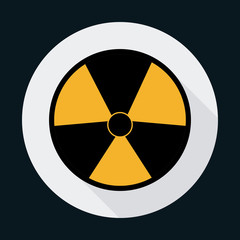 Obraz premium biohazard industrial security safety icon. Circle design. Colorfull and flat illustration. Vector graphic