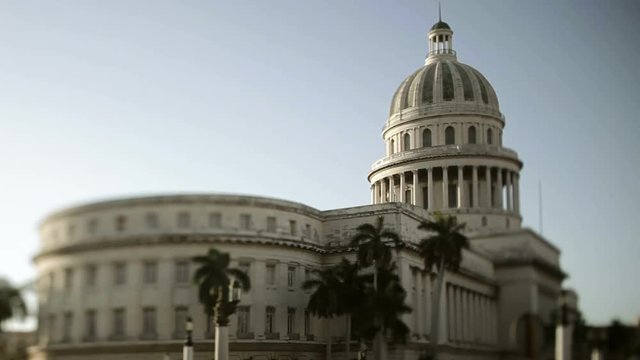 the capitolio building in the centre of havana, cuba