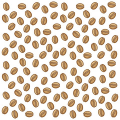 coffee grains pattern isolated icon