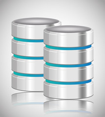 data center web hosting cloud computing icon. Flat and Colorfull illustration. Vector graphic