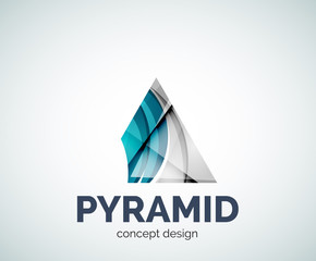 Naklejka premium Pyramid logo business branding icon