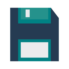 flat design floppy disk icon vector illustration