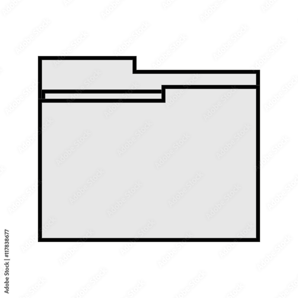 Poster flat design file folder icon vector illustration