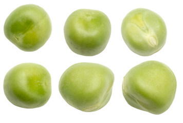 green peas on white