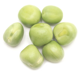 green peas on white