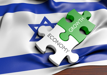 Israel economy and financial market growth concept, 3D rendering