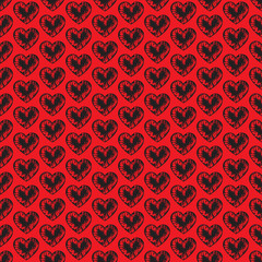 Seamless background with hearts. Love pattern. Romantic ornament. Valentine art. Elegant backdrop for cards, invitations. Vector illustration.
