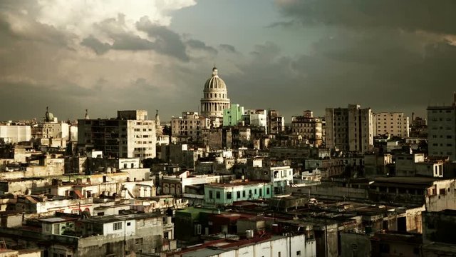 The iconic skyline of havana cuba