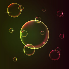 Transparent soap bubbles