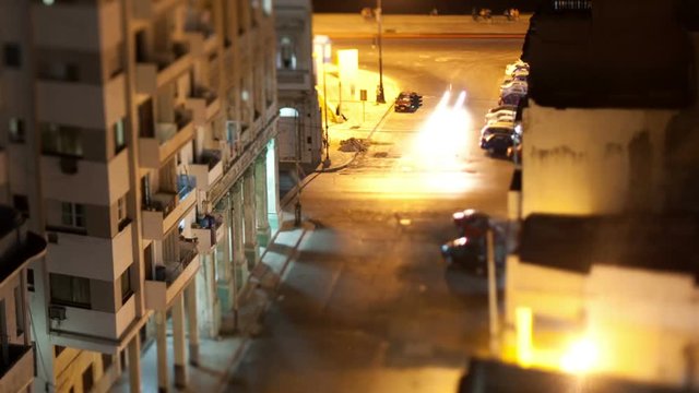 A street in havana cuba at night
