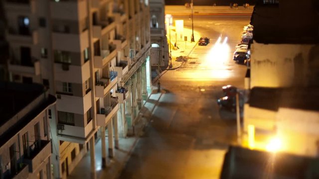 A street in havana cuba at night