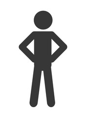 flat design man pictogram icon vector illustration