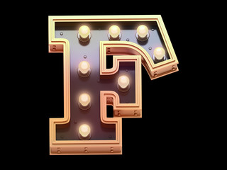 Golden lamp signboard font
.