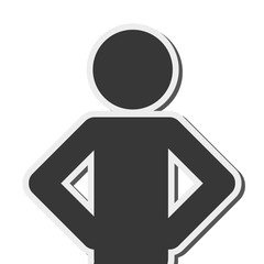 flat design man pictogram icon vector illustration