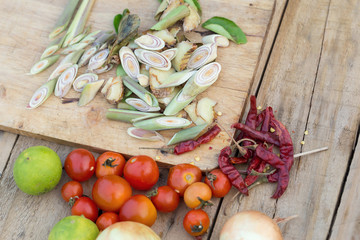 Ingredient of Thai Red curry paste