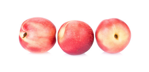 Nectarine fruit isolated on white background