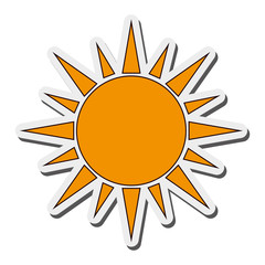 flat design sun pictogram icon vector illustration