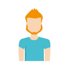 man male avatar person blond hair icon. Isolated and flat illustration. Vector graphic