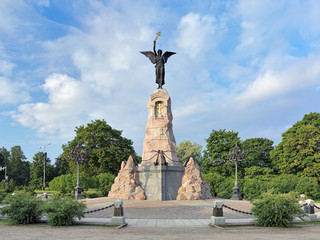 The Russalka Memorial in Tallinn, Estonia. It was erected on September 7, 1902 in Kadriorg park to...