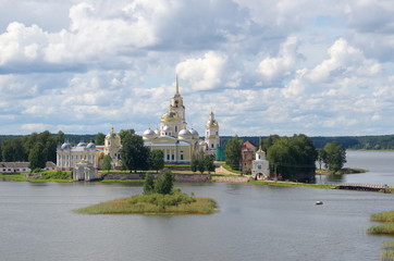 View Nilo-Stolobensky (Nil) deserts - Orthodox monastery and the lake Seliger