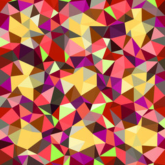 Kaleidoscopic low poly triangle style vector mosaic background