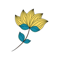 flower leaf garden floral nature plant icon. Isolated and flat illustration. Vector graphic