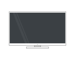 flat design modern tv screen icon vector illustration