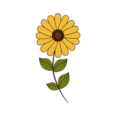 flower leaf garden floral nature plant icon. Isolated and flat illustration. Vector graphic