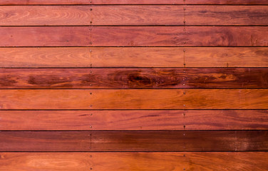 Close up of wall made of wooden planks.